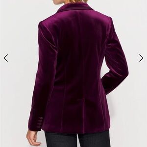 NWOT  Charter Club Purple Velvet Blazer Jacket Women’s Dark Academia Whimsigoth